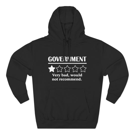Fleece Hoodie with 1/5 Stars Would Not Recommend Design – Protest Hoodie | No Kings Store