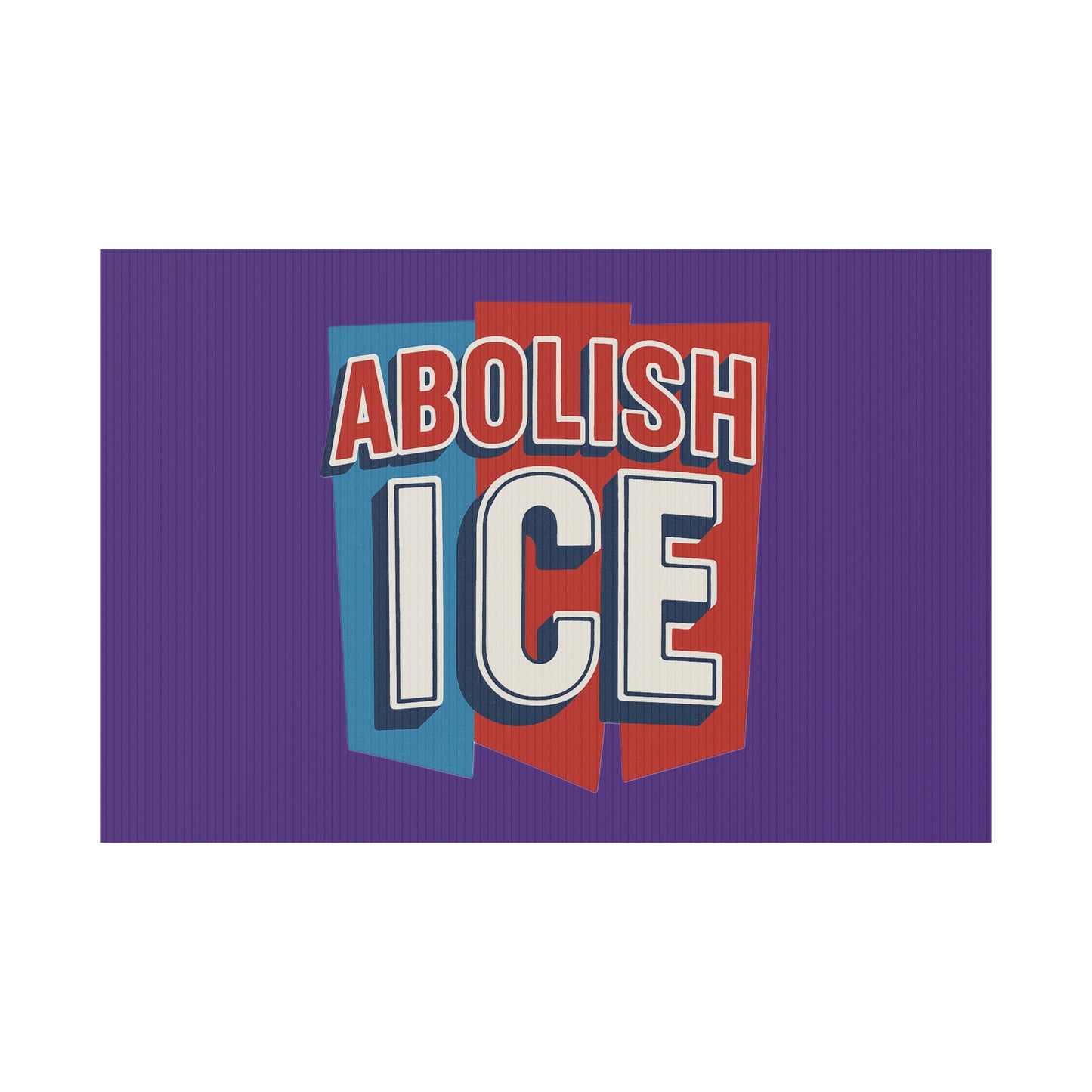 Dark Purple Abolish ICE Yard Sign