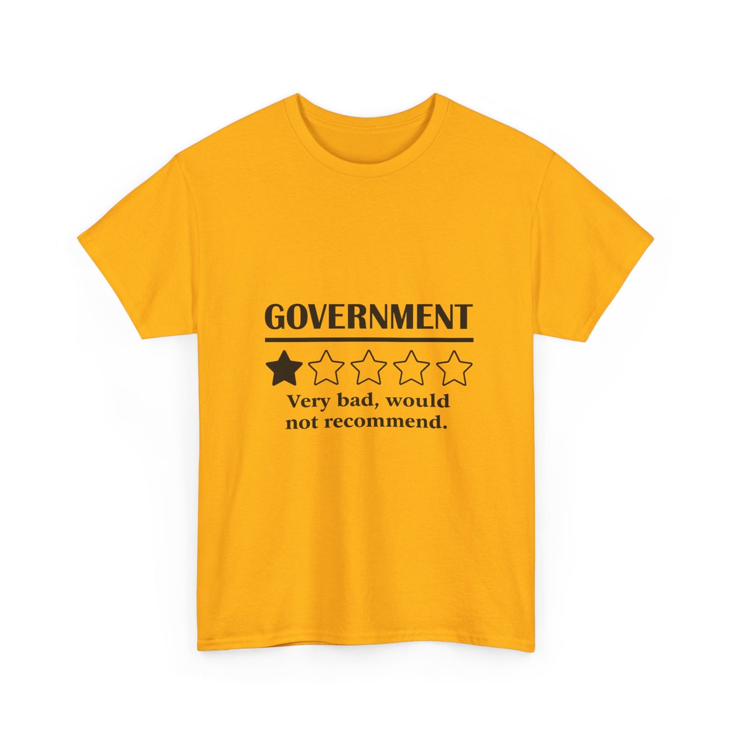 Government 1 of 5 Stars Would Not Recommend