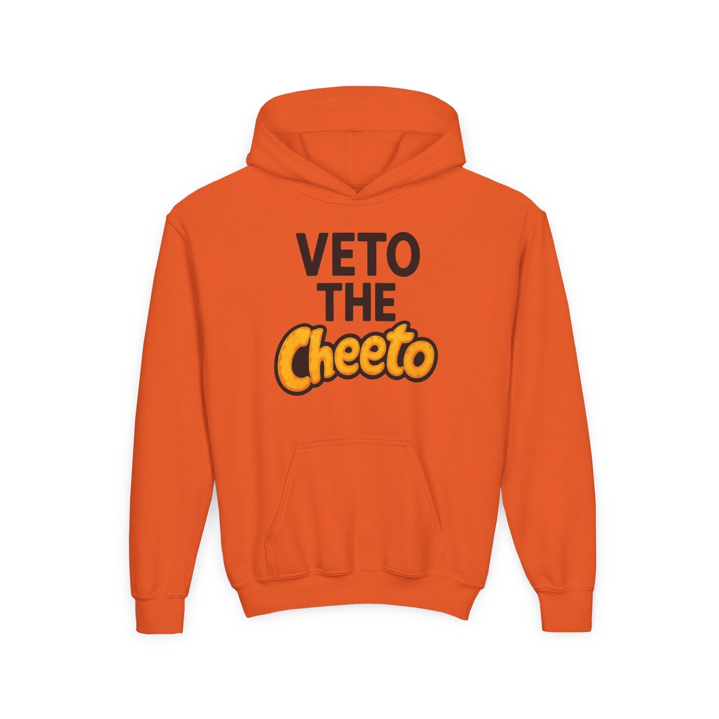 Veto the Cheeto Youth Hoodie – Tiny but Defiant