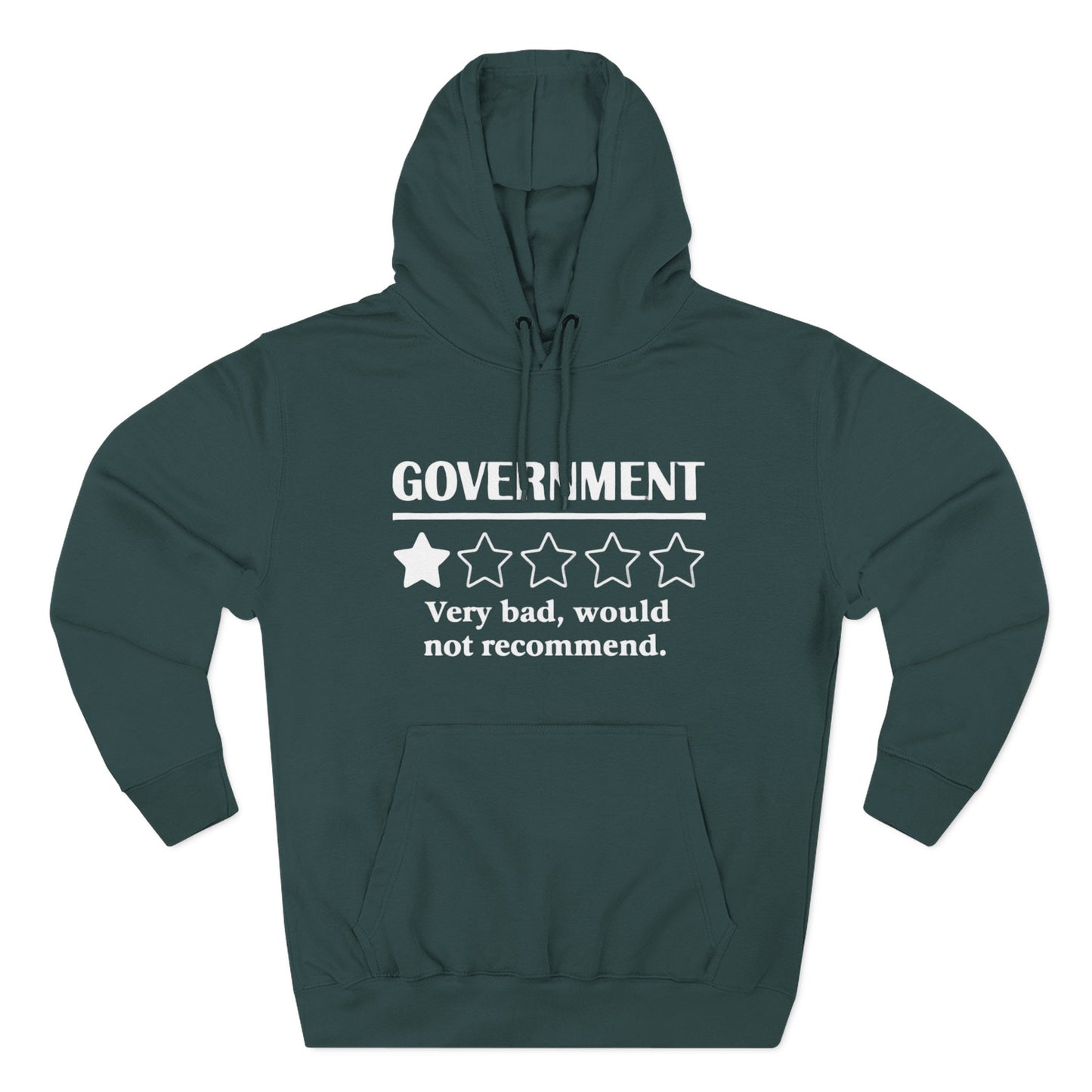 Fleece Hoodie with 1/5 Stars Would Not Recommend Design