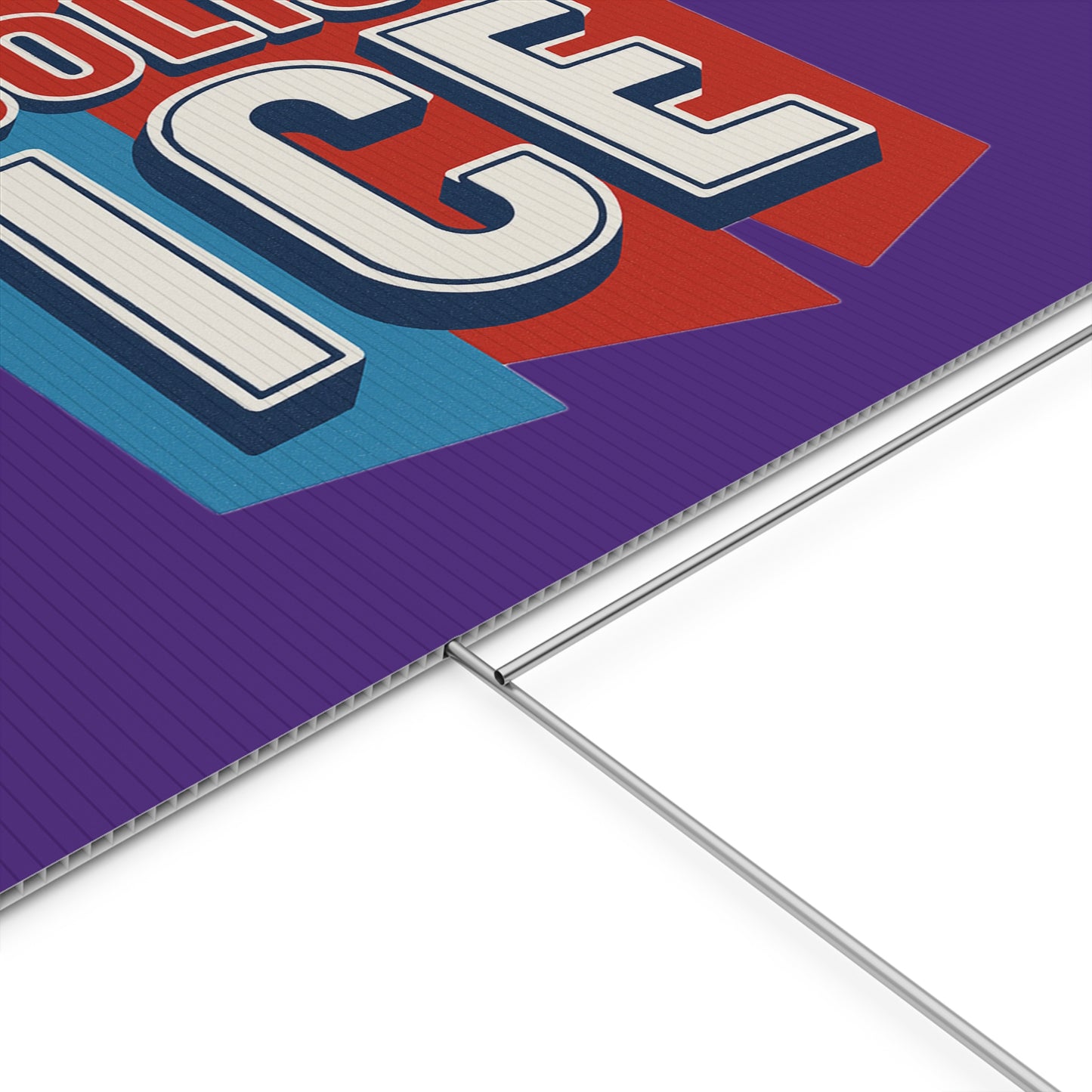 Dark Purple Abolish ICE Yard Sign