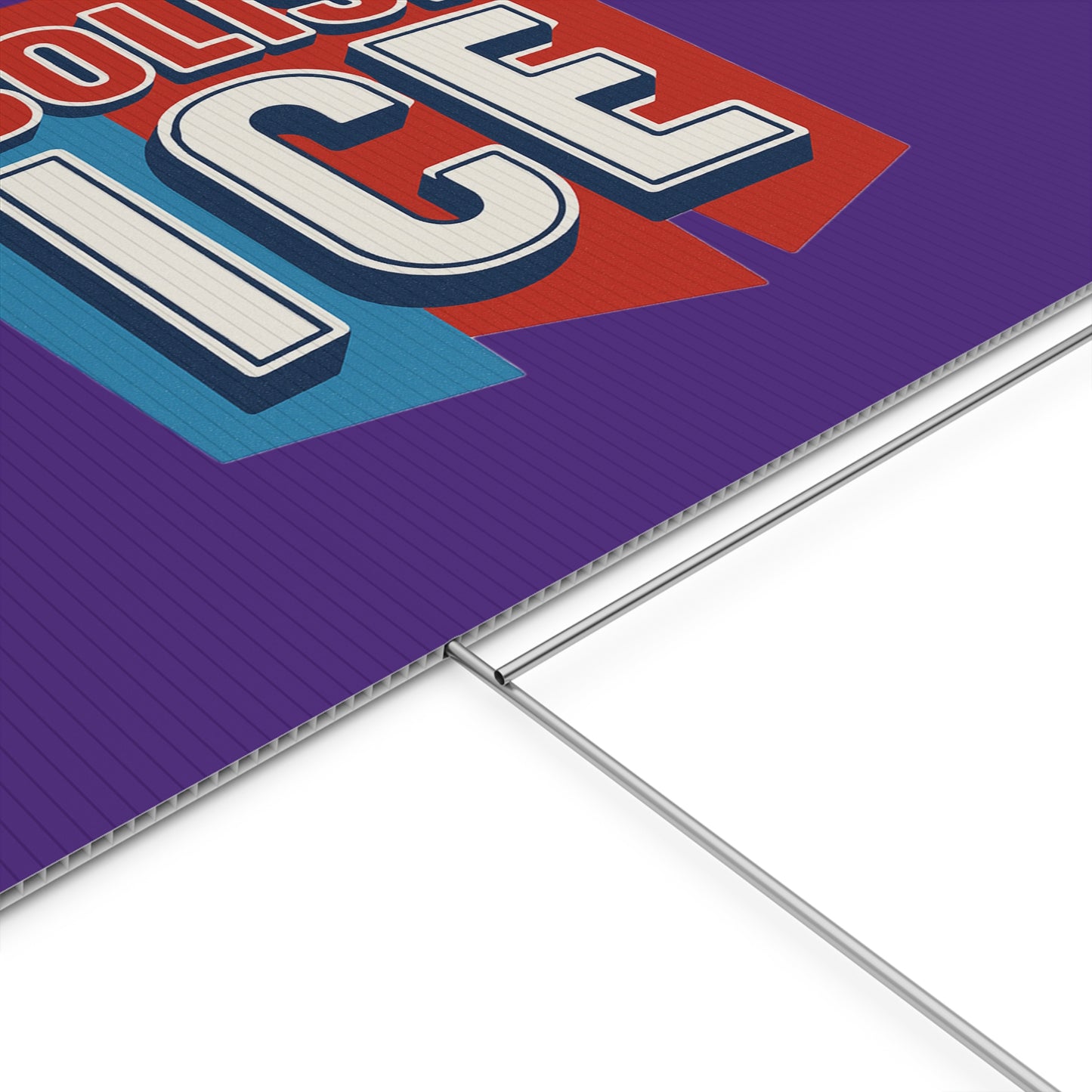 Dark Purple Abolish ICE Yard Sign