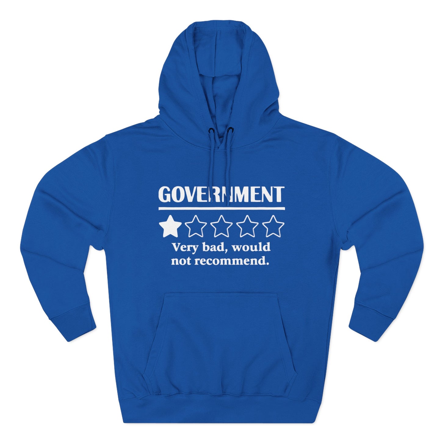 Fleece Hoodie with 1/5 Stars Would Not Recommend Design
