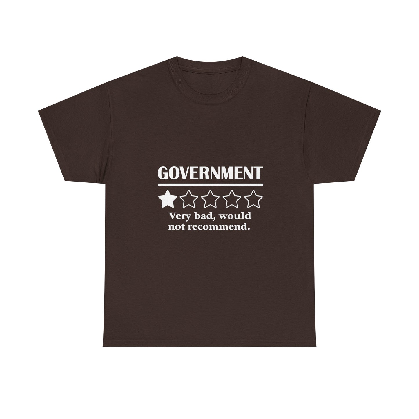 Government 1 of 5 Stars Would Not Recommend
