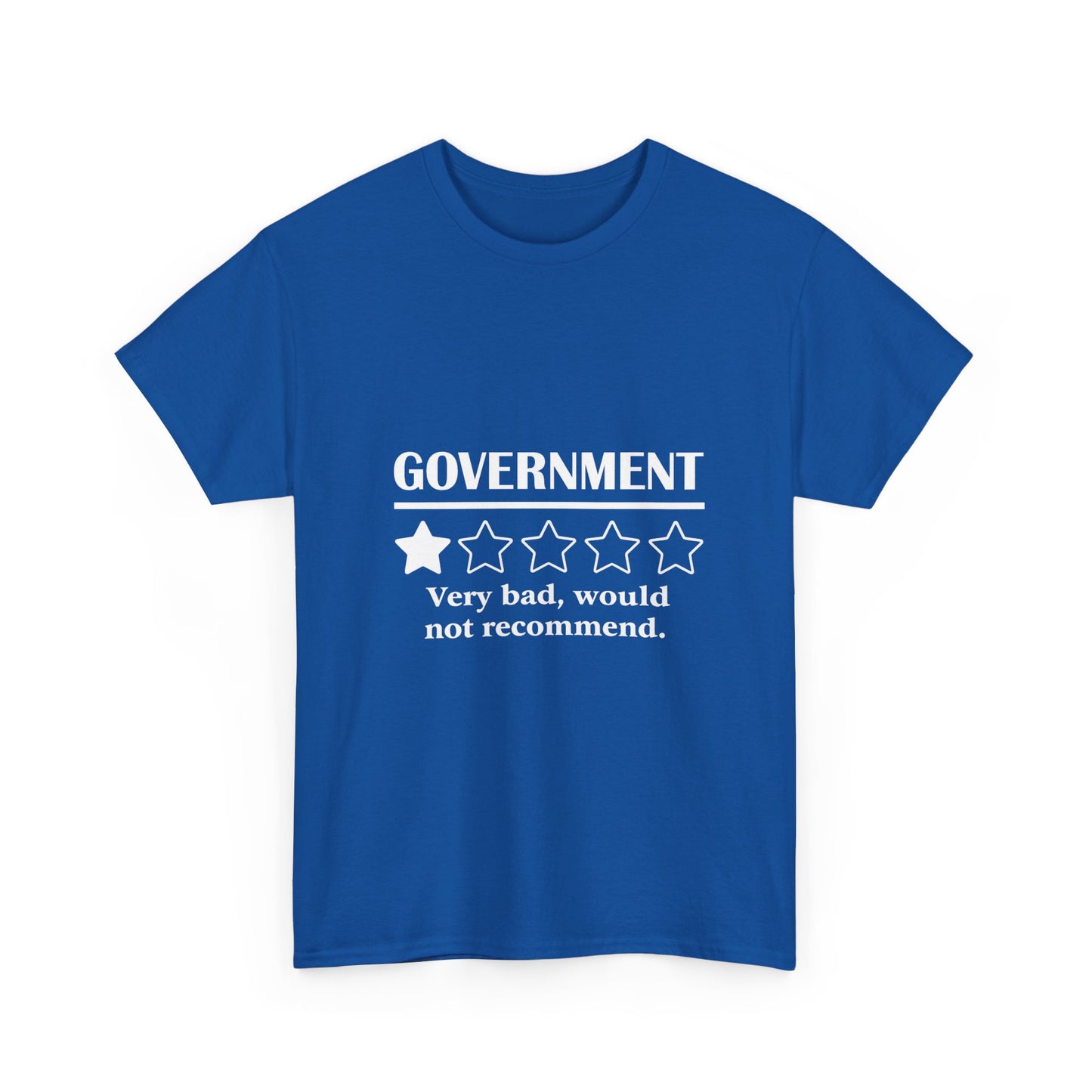 Government 1 of 5 Stars Would Not Recommend