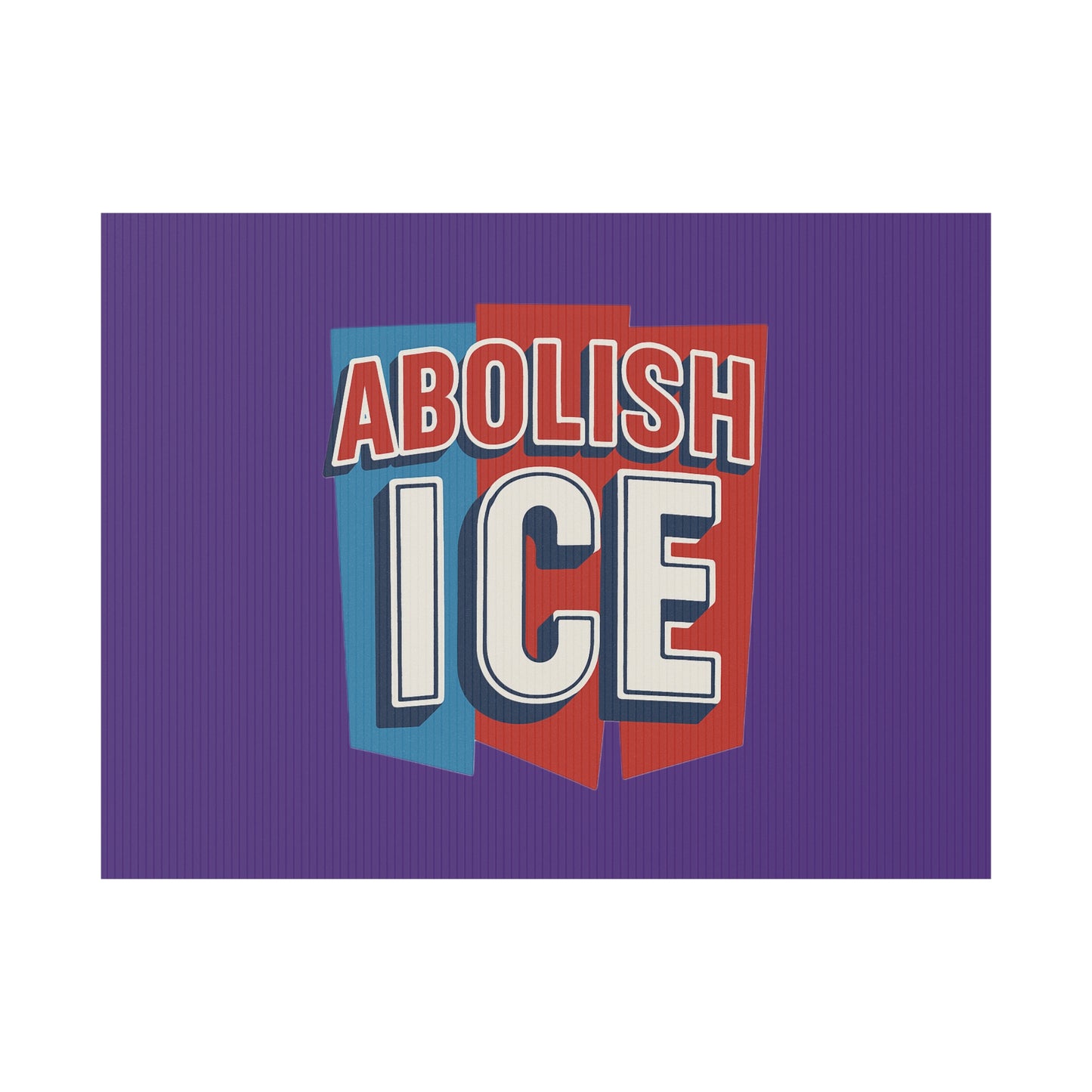 Dark Purple Abolish ICE Yard Sign