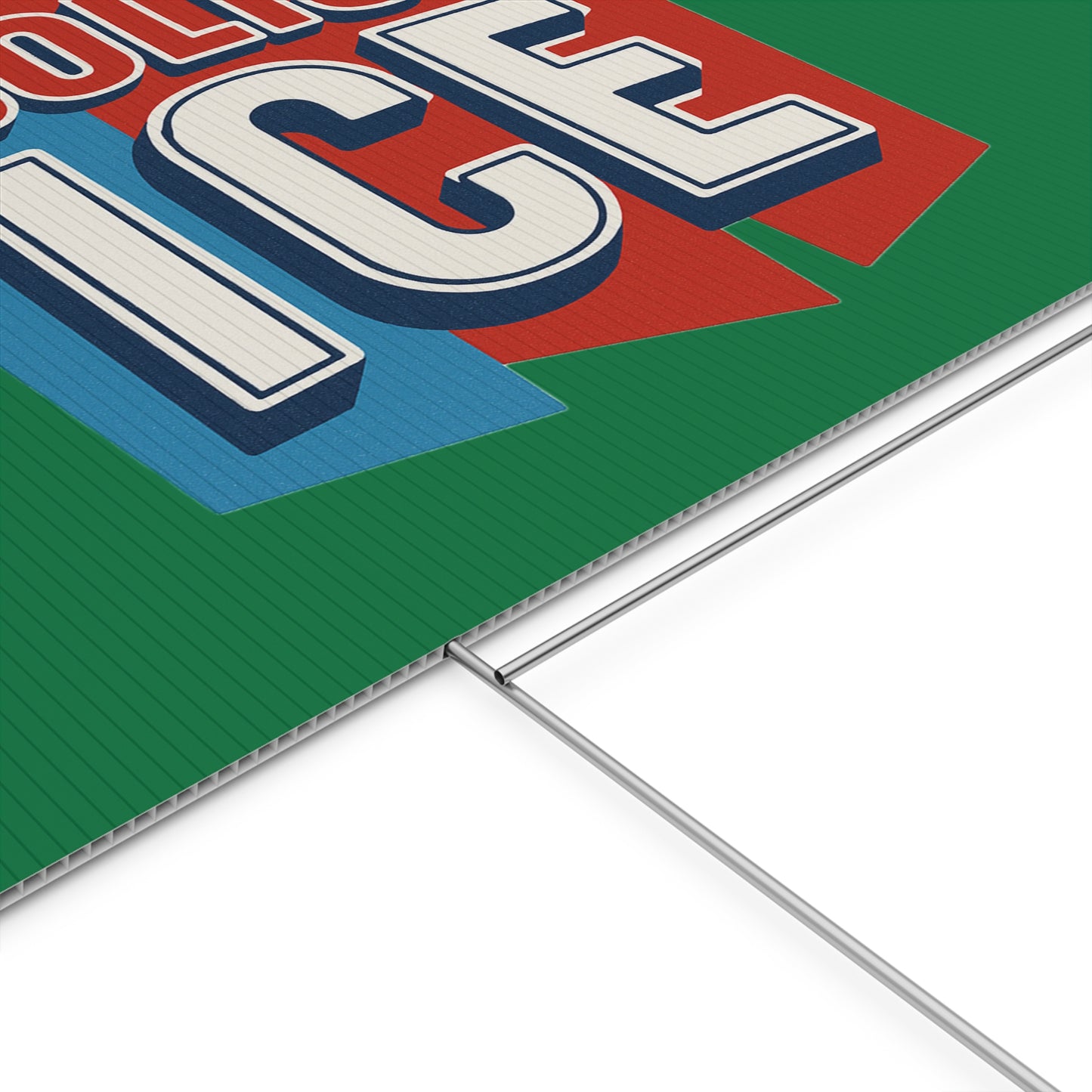 Dark Green Abolish ICE Yard Sign