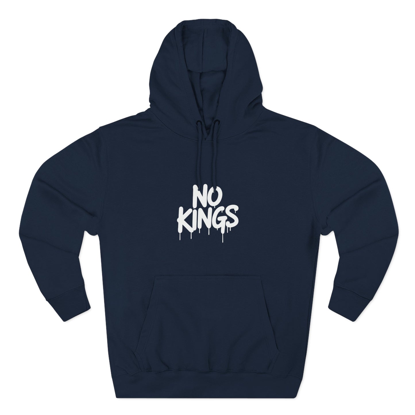 No Kings Spray Paint Protest Fleece Hoodie