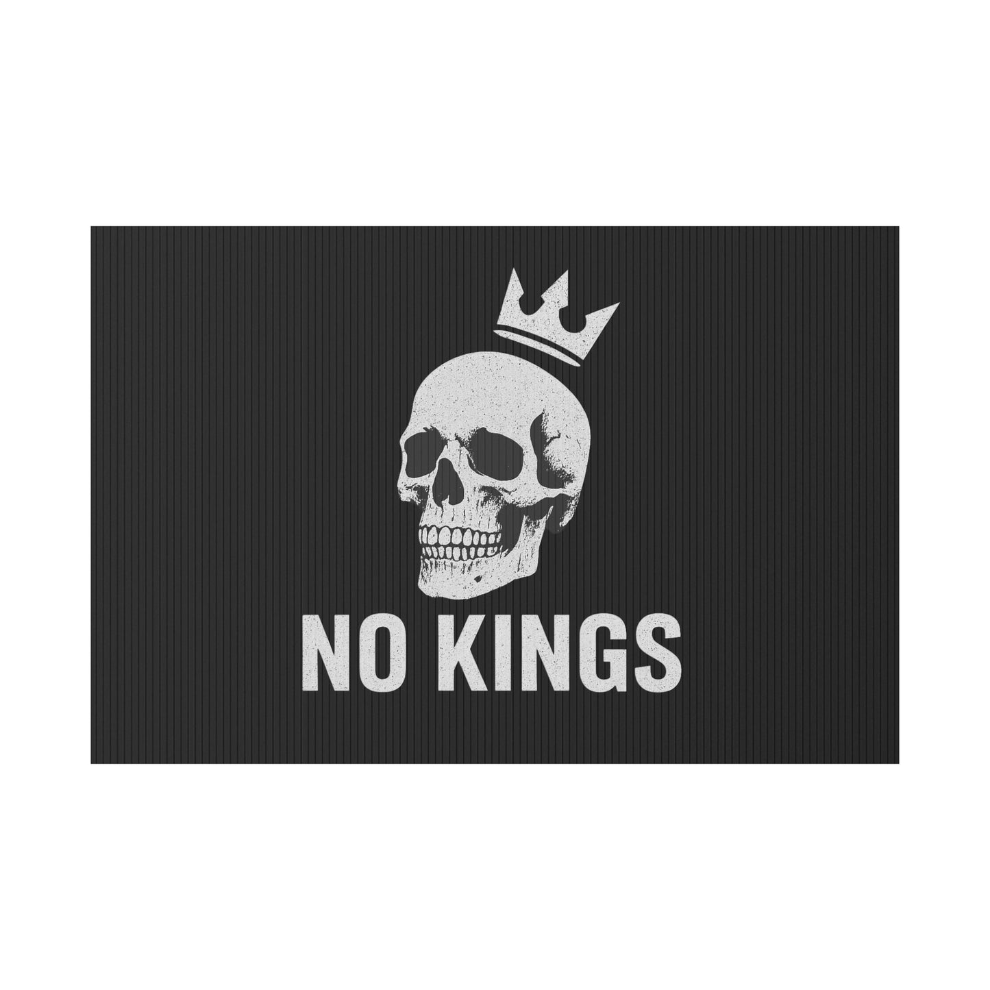 Black Yard Sign - 'No Kings' Design