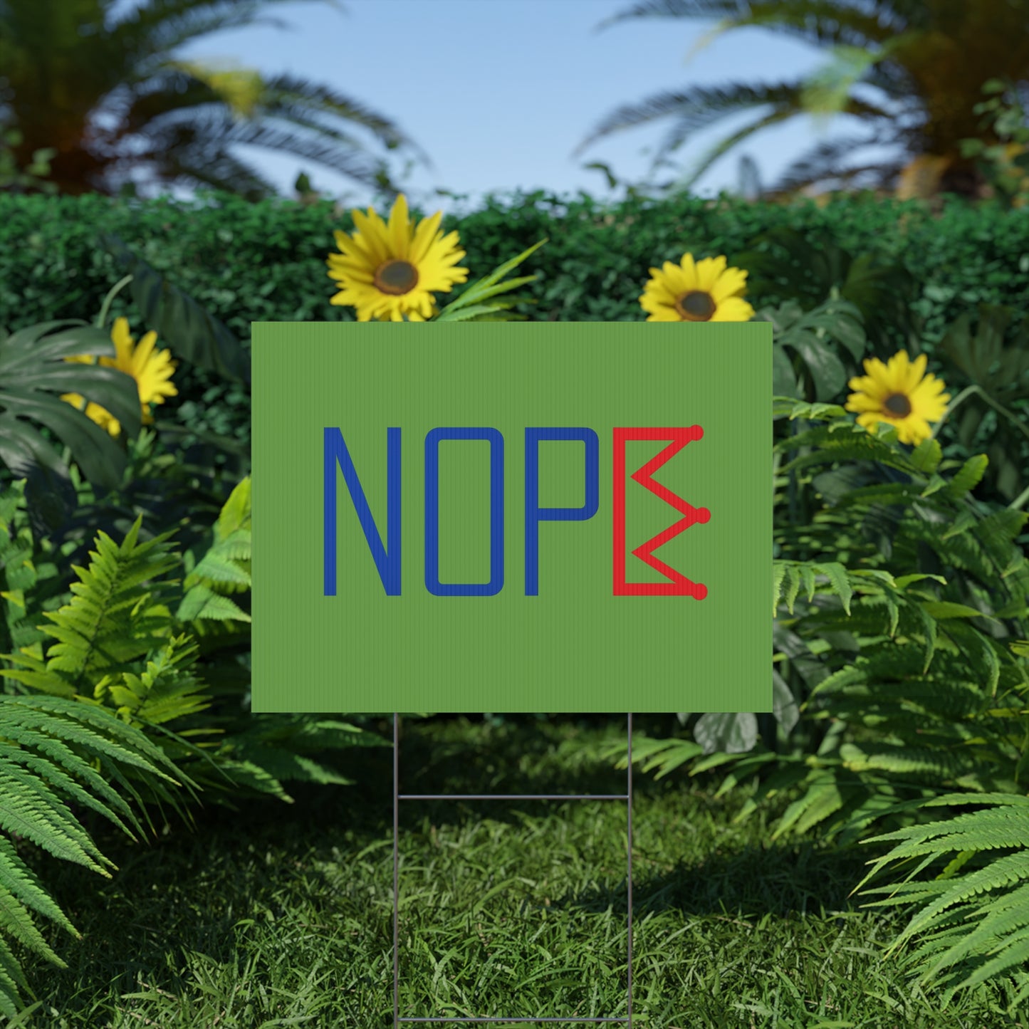 Green NOPE Crown Yard Sign – Defy the Throne