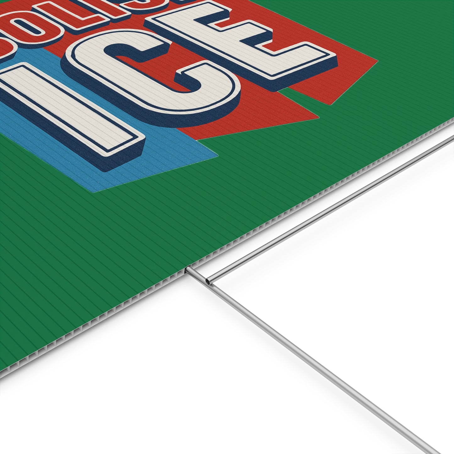 Dark Green Abolish ICE Yard Sign