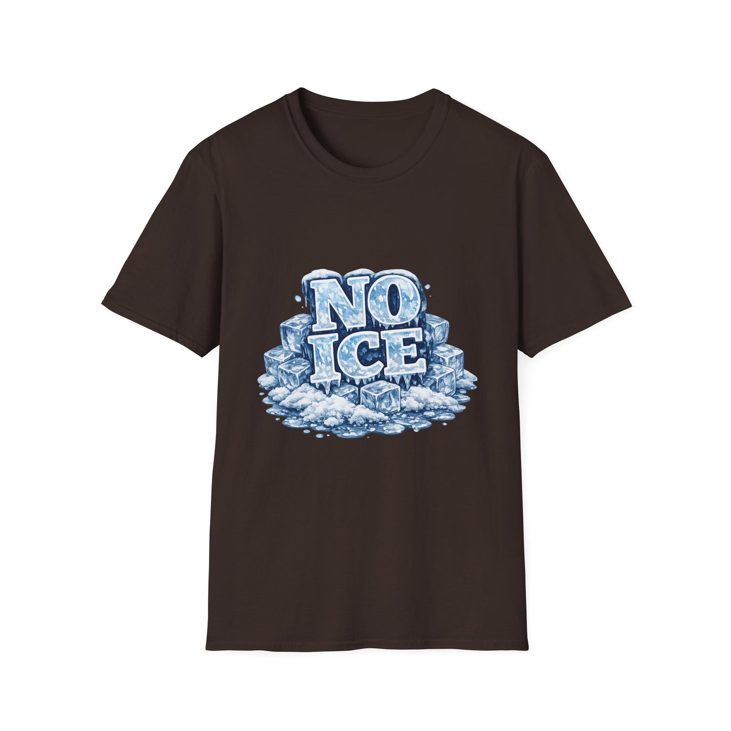 No ICE Graphic T-Shirt — Icy Block Letter Tee – Protest Shirt | No Kings Store