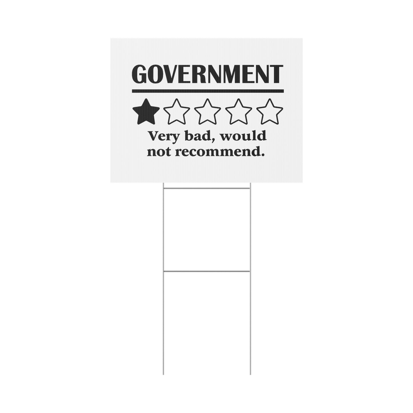 Yard Sign - 1/5 Stars Would Not Recommend