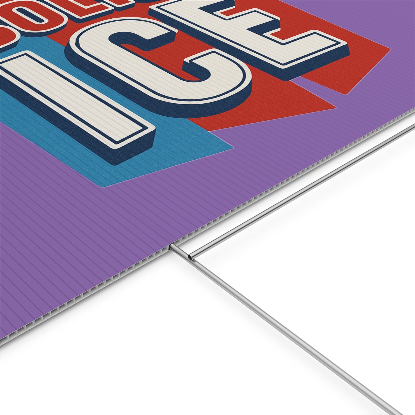 Light Purple Abolish ICE Yard Sign