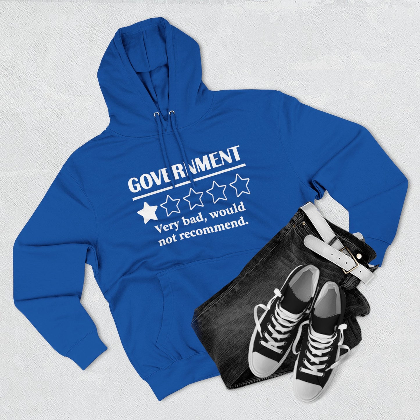 Fleece Hoodie with 1/5 Stars Would Not Recommend Design