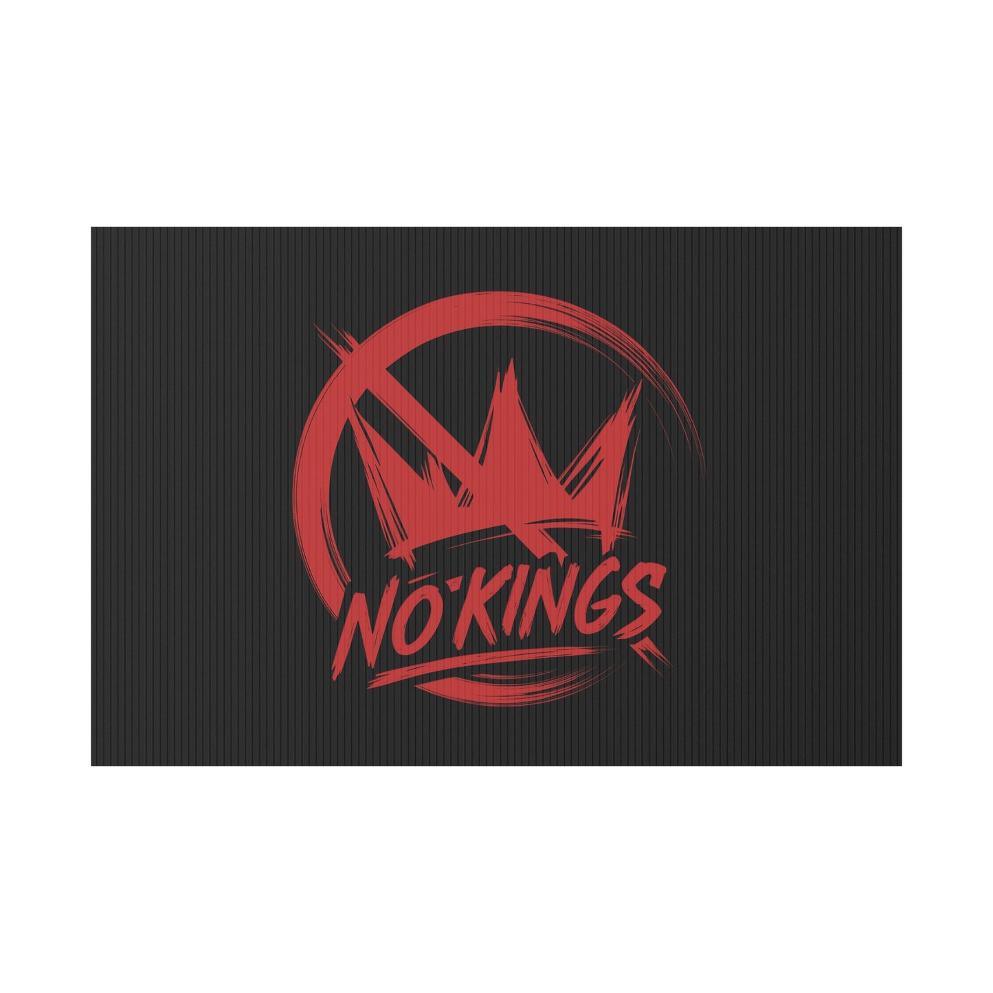Black “No Kings” Protest Yard Sign