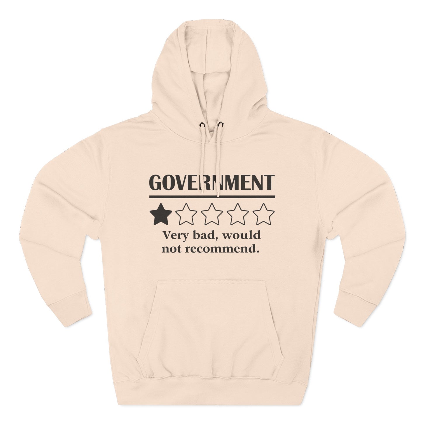 Fleece Hoodie with 1/5 Stars Would Not Recommend Design