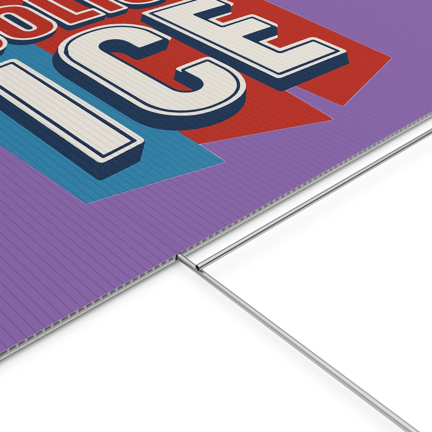 Light Purple Abolish ICE Yard Sign