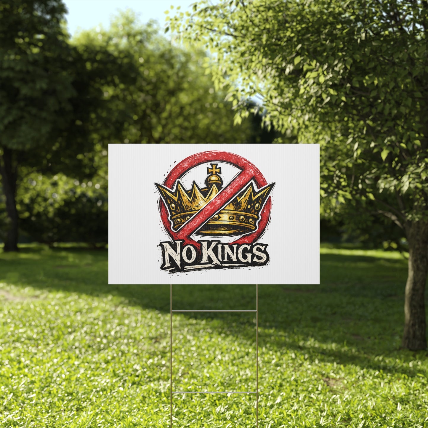 No Kings Yard Sign – Stand for Democracy