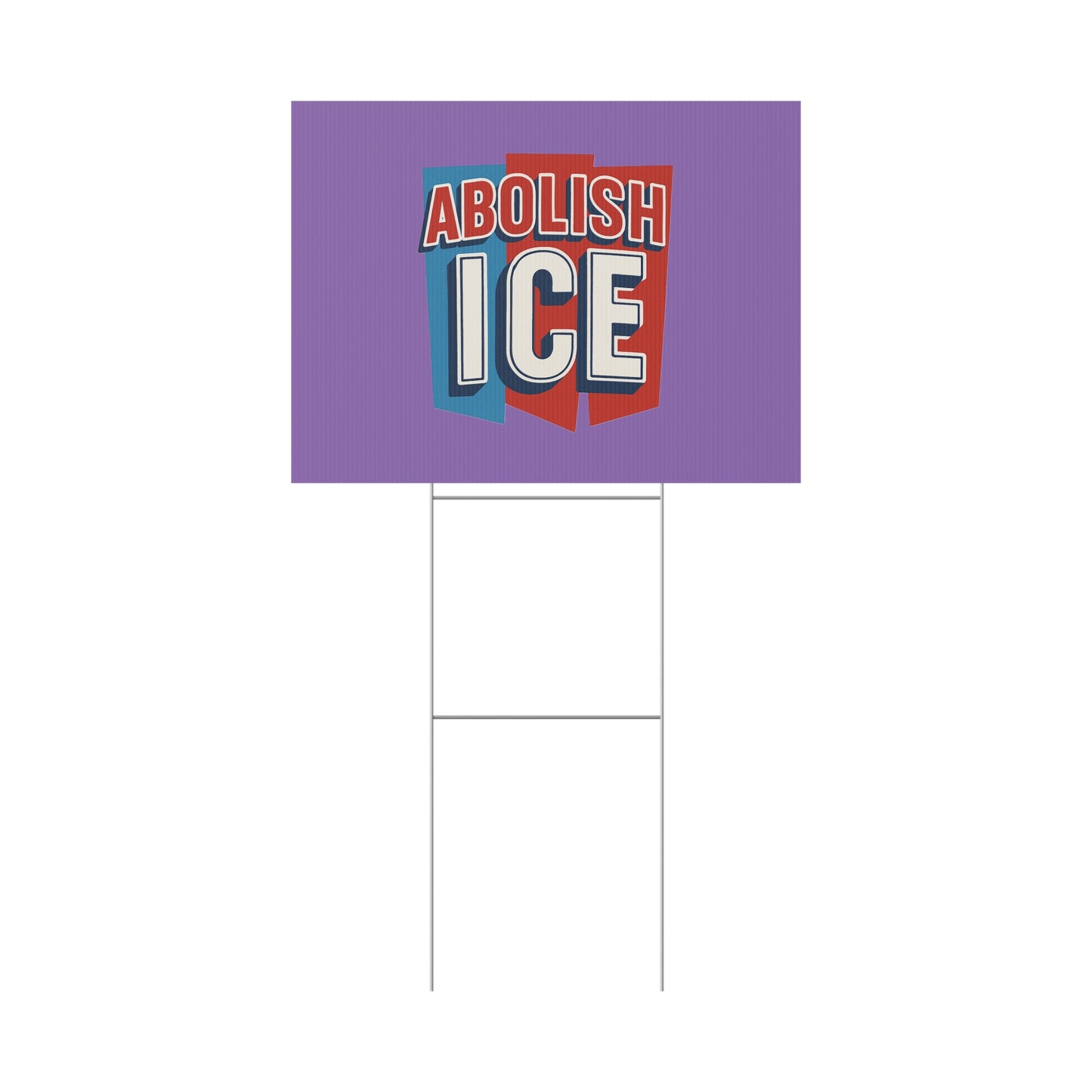 Light Purple Abolish ICE Yard Sign