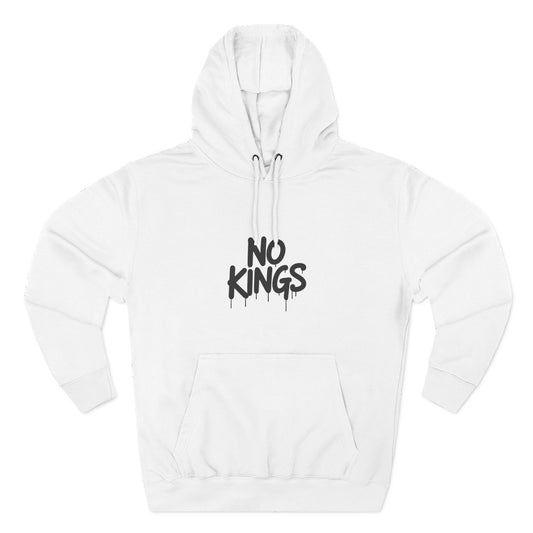 No Kings Spray Paint Protest Fleece Hoodie