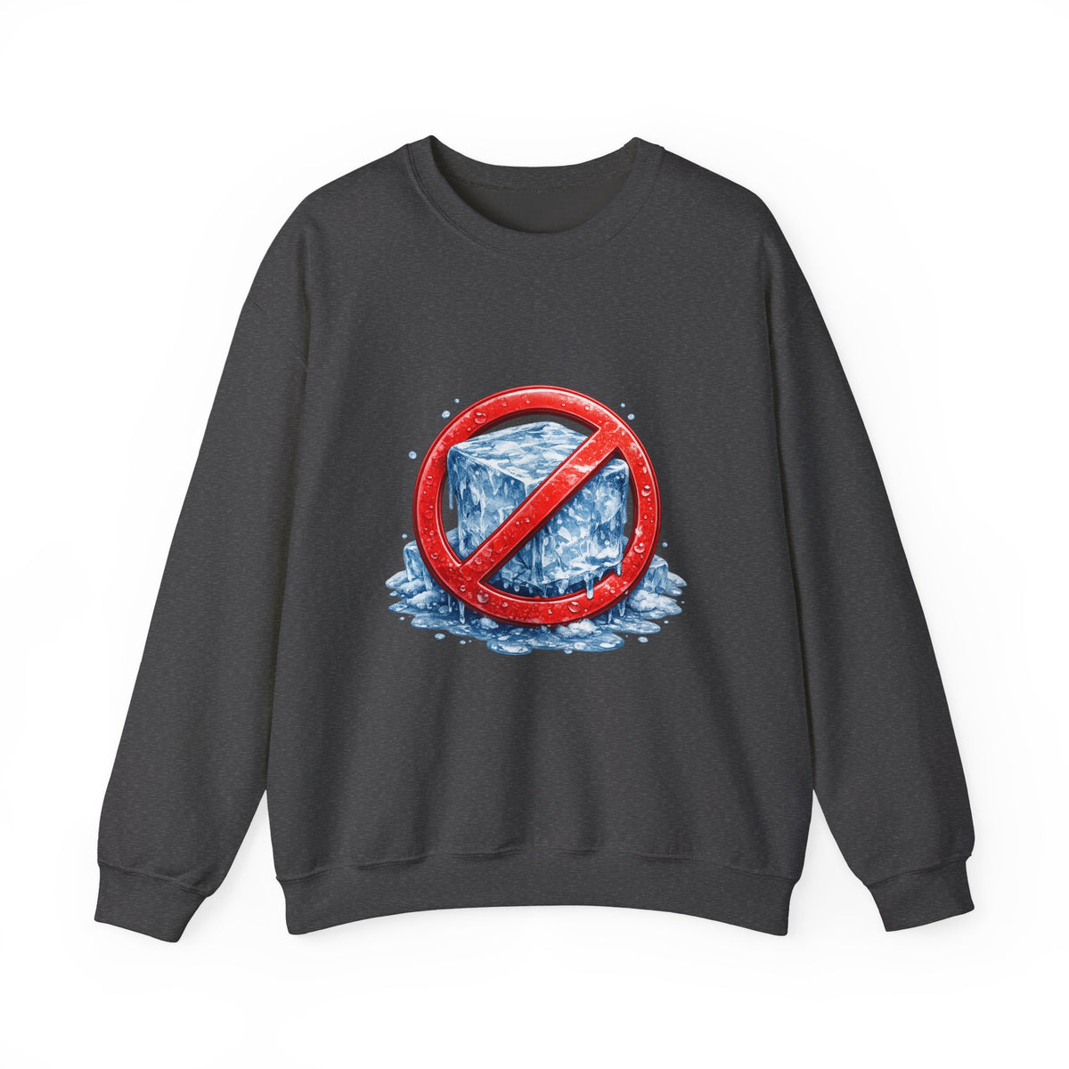 No ICE Crewneck Sweatshirt – Anti-Ice Graphic Pullover – Protest Shirt | No Kings Store