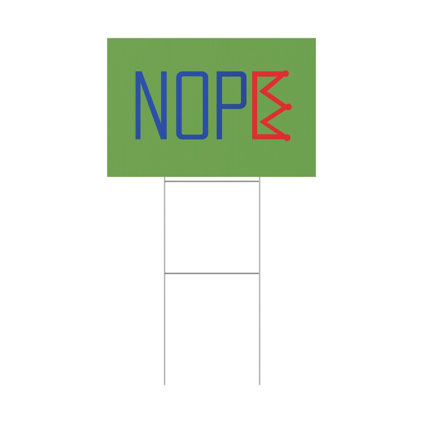 Green NOPE Crown Yard Sign – Defy the Throne