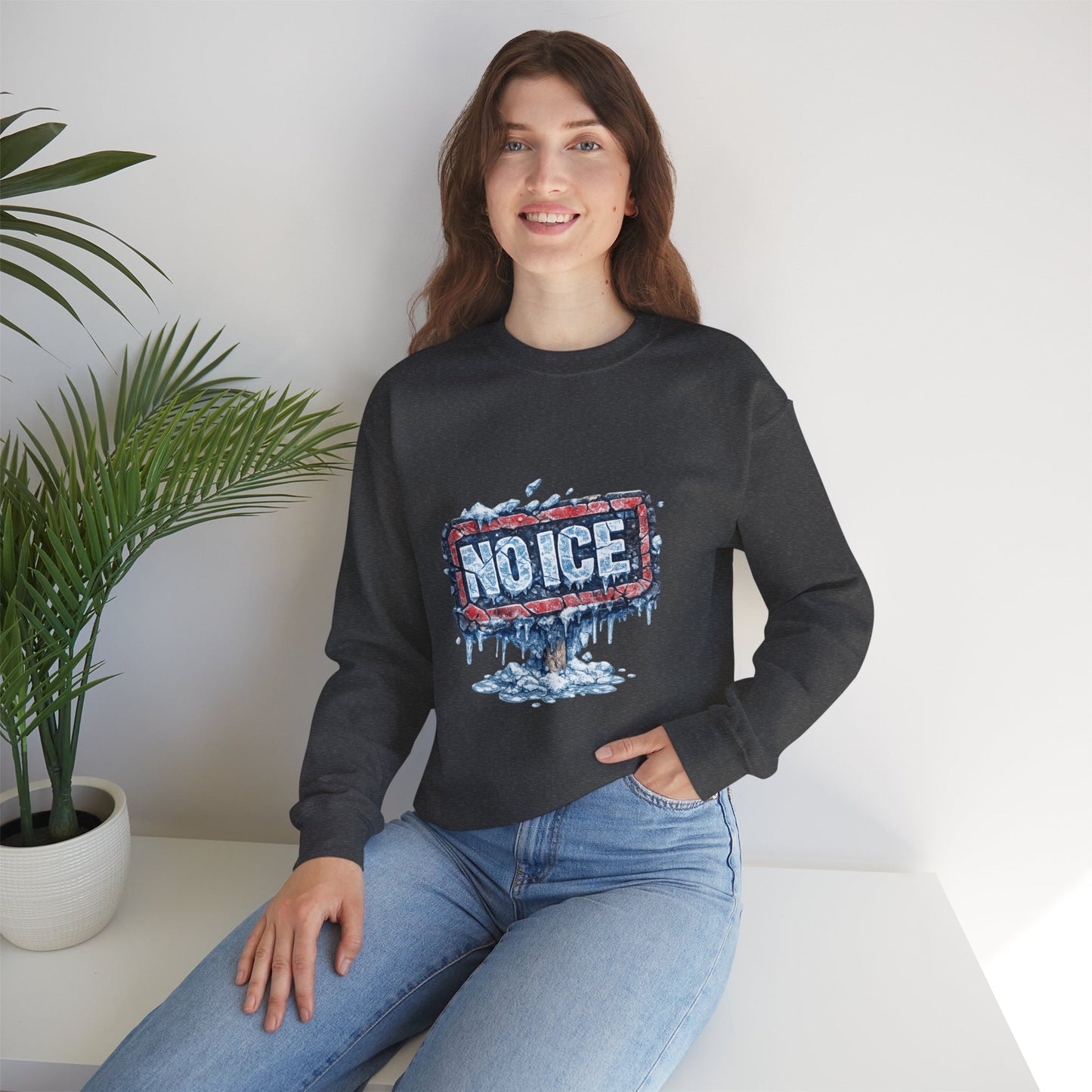 "NO ICE" Icy Graffiti Design Sweatshirt