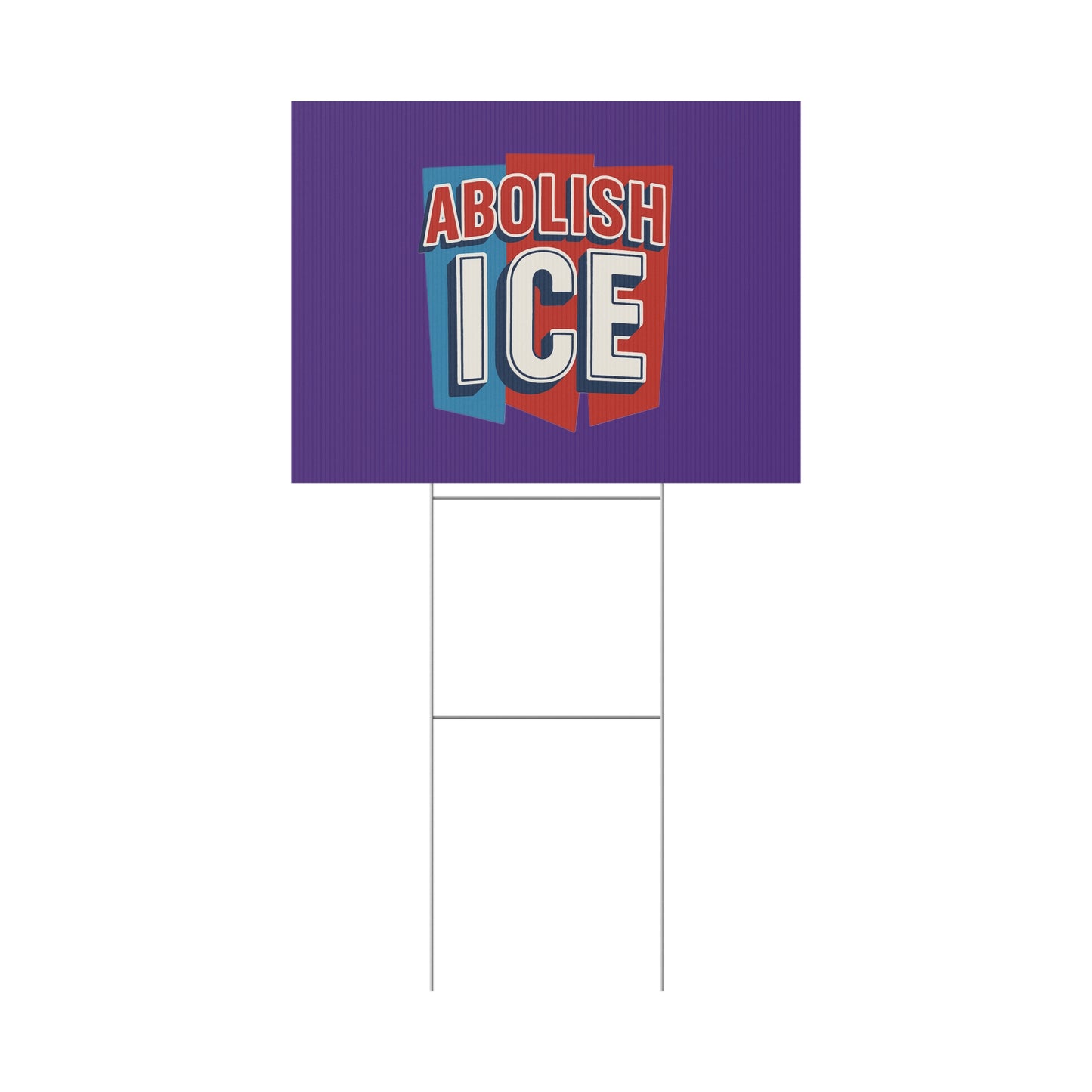 Dark Purple Abolish ICE Yard Sign