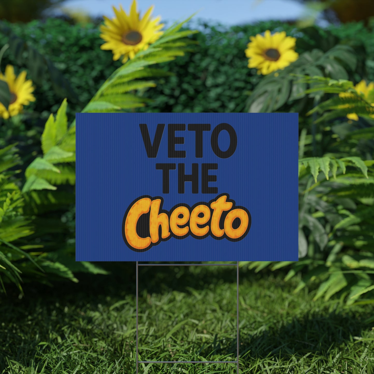 Dark Blue Veto the Cheeto Yard Sign