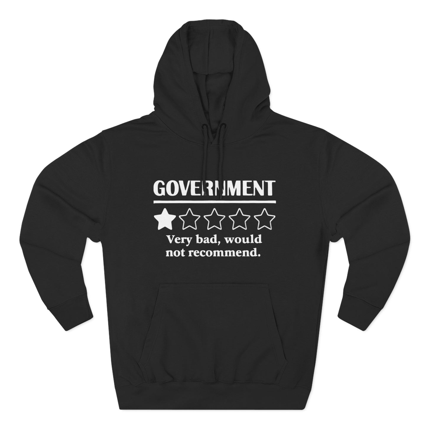 Fleece Hoodie with 1/5 Stars Would Not Recommend Design