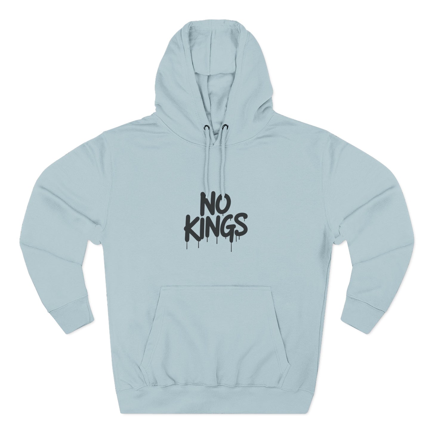 No Kings Spray Paint Protest Fleece Hoodie