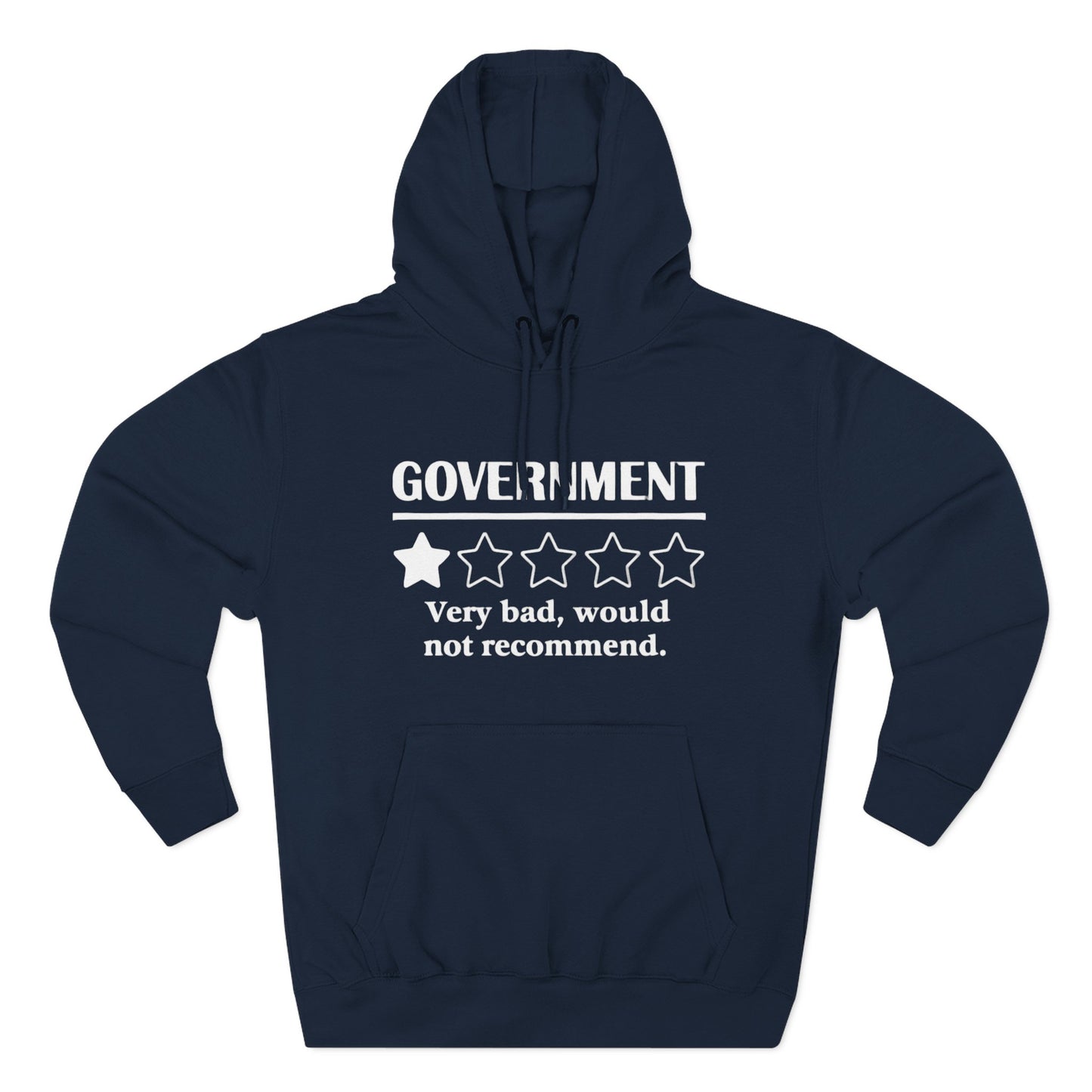 Fleece Hoodie with 1/5 Stars Would Not Recommend Design