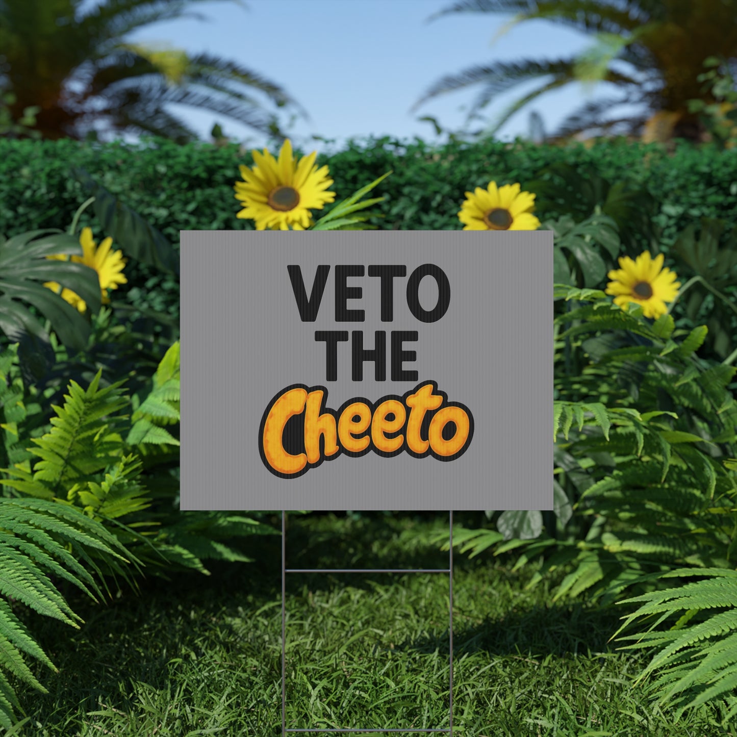 Gray Veto the Cheeto Yard Sign