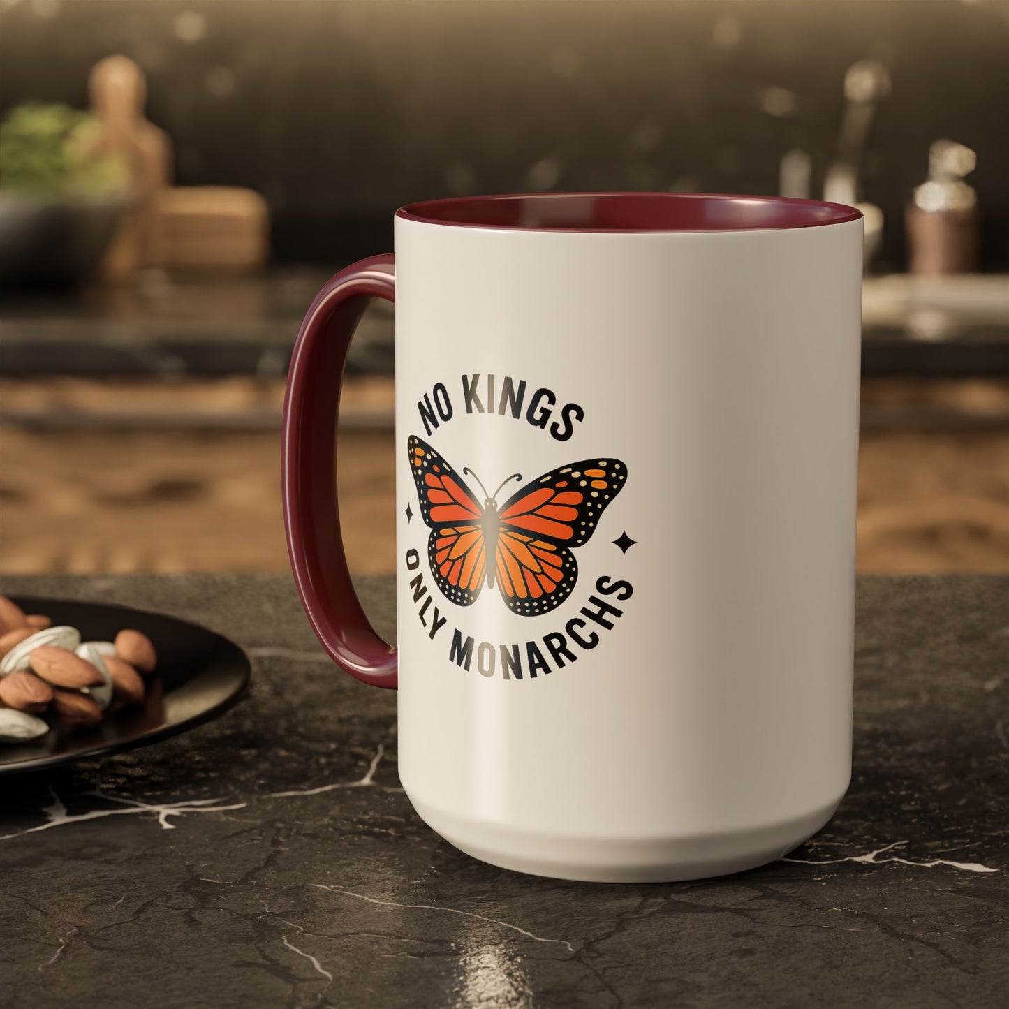 No Kings Only Monarchs Coffee Mug | Unique Gift for Nature Lovers, Personalized Mug for Home or Office, Eco-Friendly Drinkware, Perfect [...]