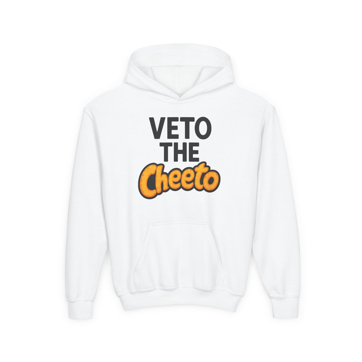 Veto the Cheeto Youth Hoodie – Tiny but Defiant