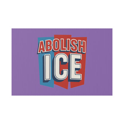 Light Purple Abolish ICE Yard Sign
