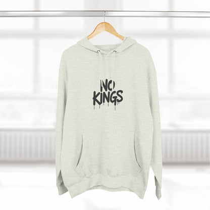 No Kings Spray Paint Protest Fleece Hoodie