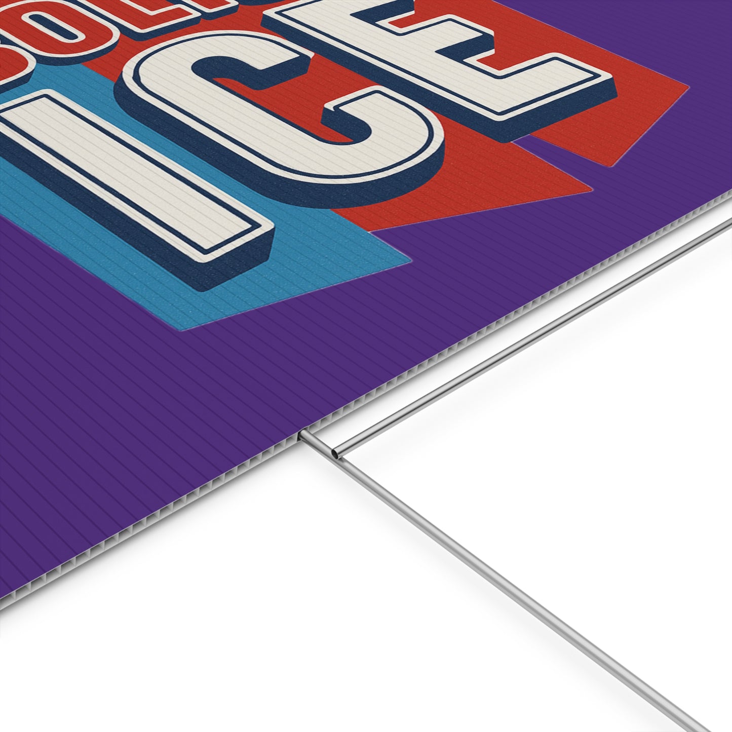 Dark Purple Abolish ICE Yard Sign
