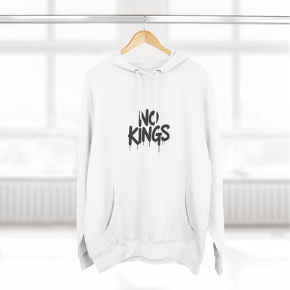 No Kings Spray Paint Protest Fleece Hoodie