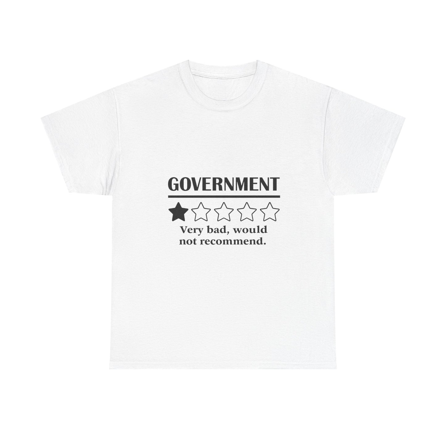 Government 1 of 5 Stars Would Not Recommend