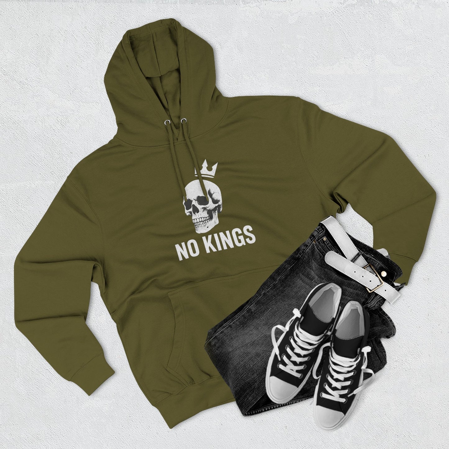 Fleece Hoodie - No Kings