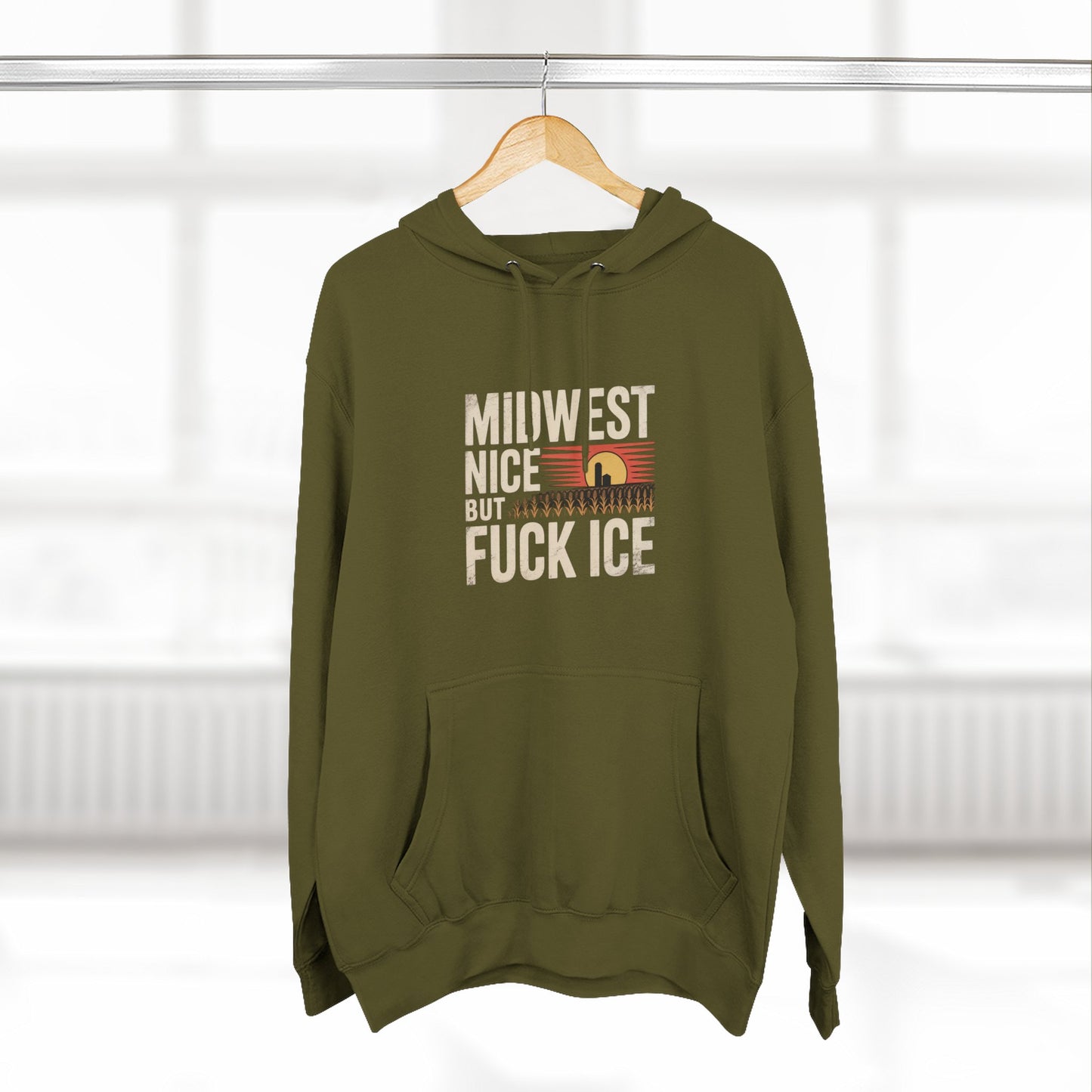 Midwest Nice But Fuck Ice Hoodie