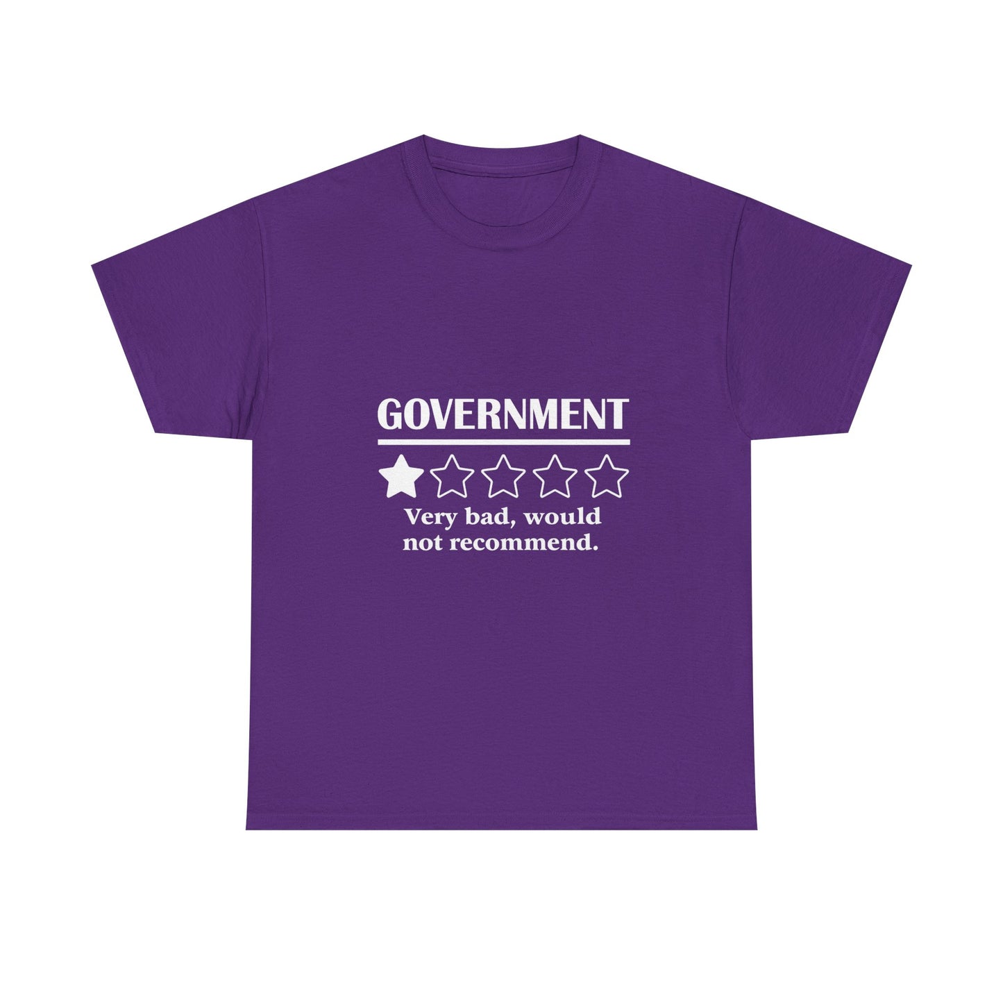 Government 1 of 5 Stars Would Not Recommend