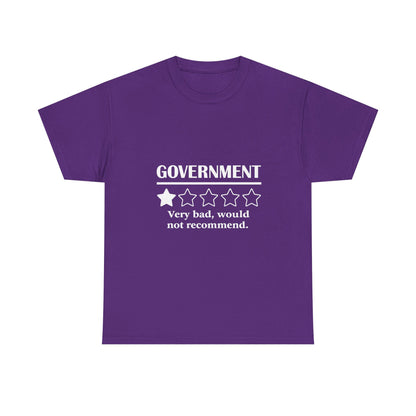 Government 1 of 5 Stars Would Not Recommend