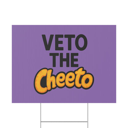 Light Purple Veto the Cheeto Yard Sign