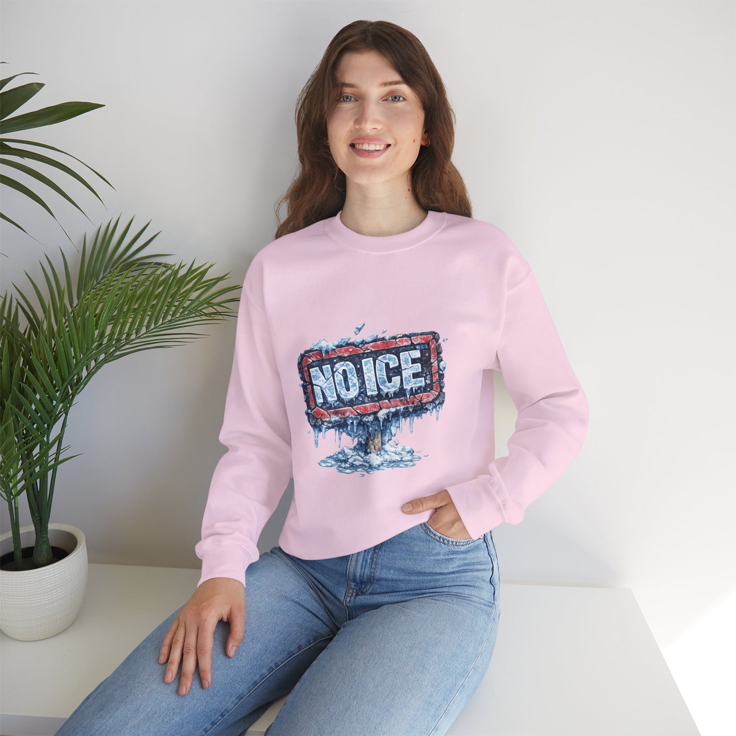 "NO ICE" Icy Graffiti Design Sweatshirt