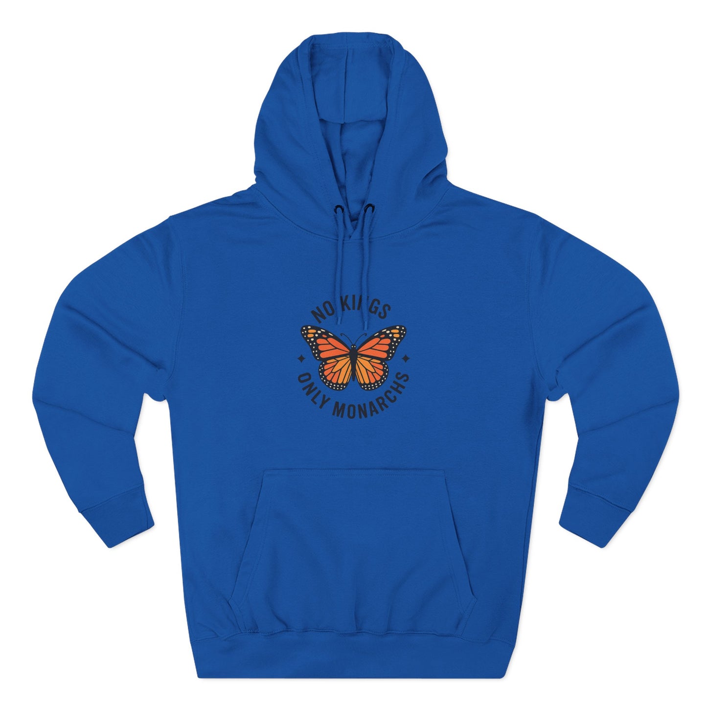 No Kings Only Monarchs Hoodie, Gift for Nature Lovers, Cozy Casual Wear, Perfect for Fall
