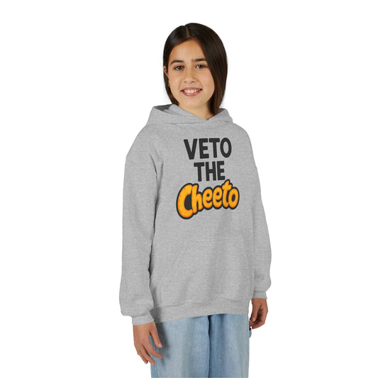 Veto the Cheeto Youth Hoodie – Tiny but Defiant